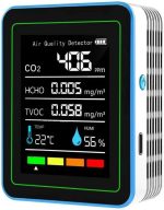 مانیتور حرفه‌ای کیفیت هوای ۵ در ۱ مدل Ocdonor ZN MT25 اندازه‌گیری CO₂، فرمالدئید (HCHO)، ترکیبات آلی فرّار (TVOC)، دما و رطوبت