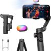 لرزه‌گیر سه‌محوره گوشی هوشمند AOCHUAN Smart XE Kit (3‑Axis Gimbal Stabilizer for Smartphone with RGB Magnetic Fill Light and Face Tracking)
