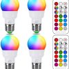 لامپ هوشمند چند رنگ iLC RGB LED – مدل US‑WW‑RGB‑3W‑E26 (بسته ۴ تایی)
