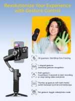 لرزه‌گیر سه‌محوره گوشی هوشمند AOCHUAN Smart XE Kit (3‑Axis Gimbal Stabilizer for Smartphone with RGB Magnetic Fill Light and Face Tracking) - Image 3