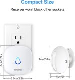 زنگ هشدار حرکتی بی‌سیم مدل AMHEY DW520 – سیستم اطلاع ورود مشتری یا هشدار حرکت (Wireless Motion Sensor Door Chime / Indoor Entry Alert Bell – 1000 ft Range, 32 Tunes, 5 Volume Levels) - Image 5