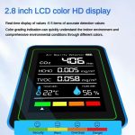 مانیتور حرفه‌ای کیفیت هوای ۵ در ۱ مدل Ocdonor ZN MT25 اندازه‌گیری CO₂، فرمالدئید (HCHO)، ترکیبات آلی فرّار (TVOC)، دما و رطوبت - Image 2